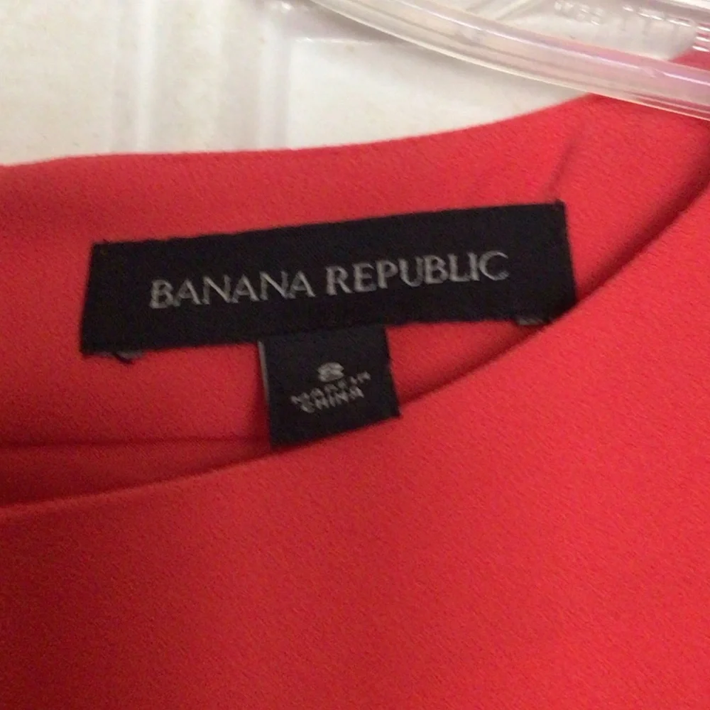 Banana Republic Red Flared Sleeve Dress 8​ - Picture 5 of 7